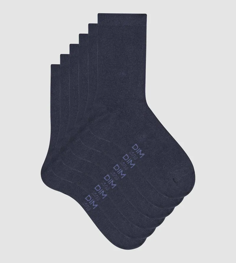 3er-Pack Damensocken aus Baumwolle marineblau - Basic Cotton