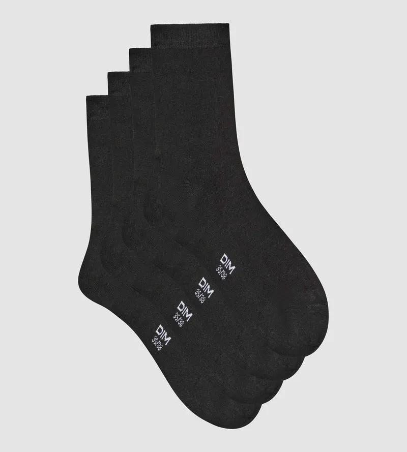 2er-Pack schwarze Damensocken aus Viskose – DIM Bambus