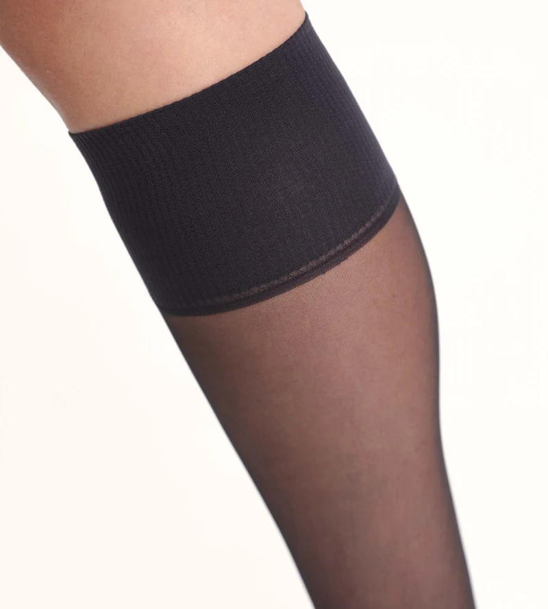 3er-Pack transparente Kniestrümpfe 20D in Schwarz - Beauty Resist