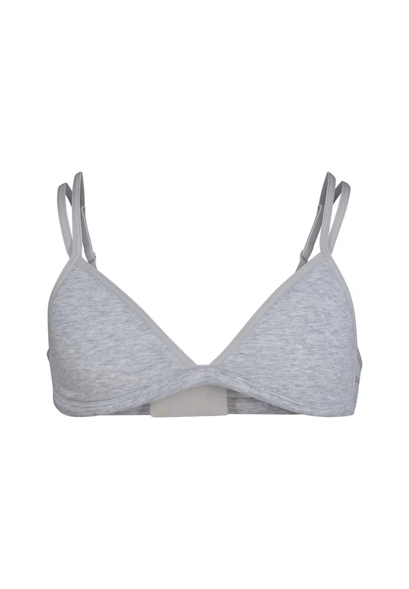 Cotton Essentials Girls padded triangle bra | quietgrey melange 085343-08S338