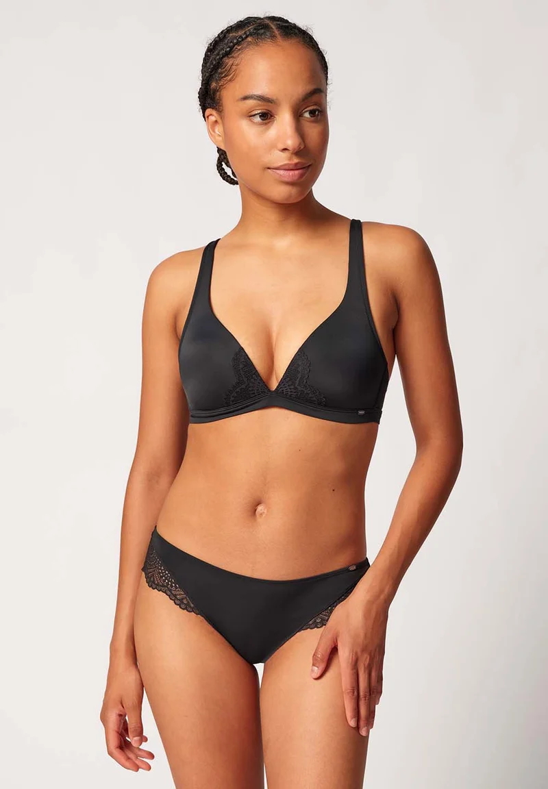 Micrornaments Padded triangle bra | black 084584-087665