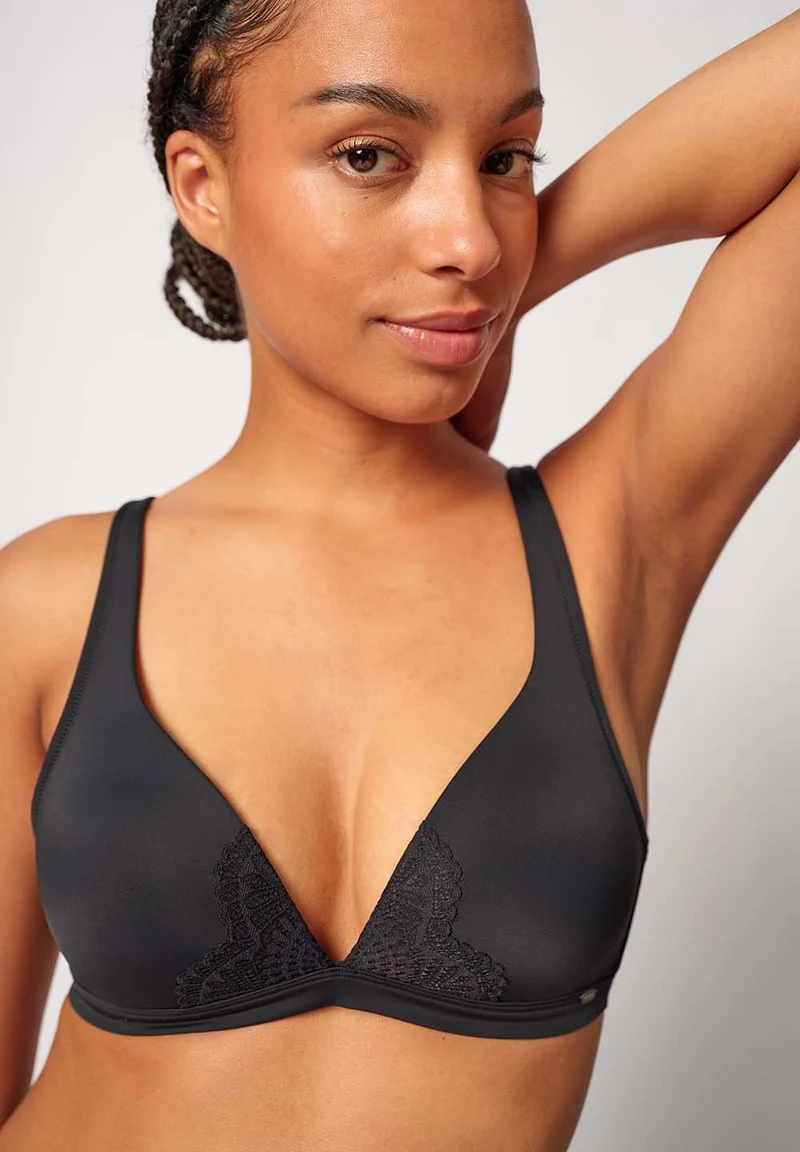 Micrornaments Padded triangle bra | black 084584-087665