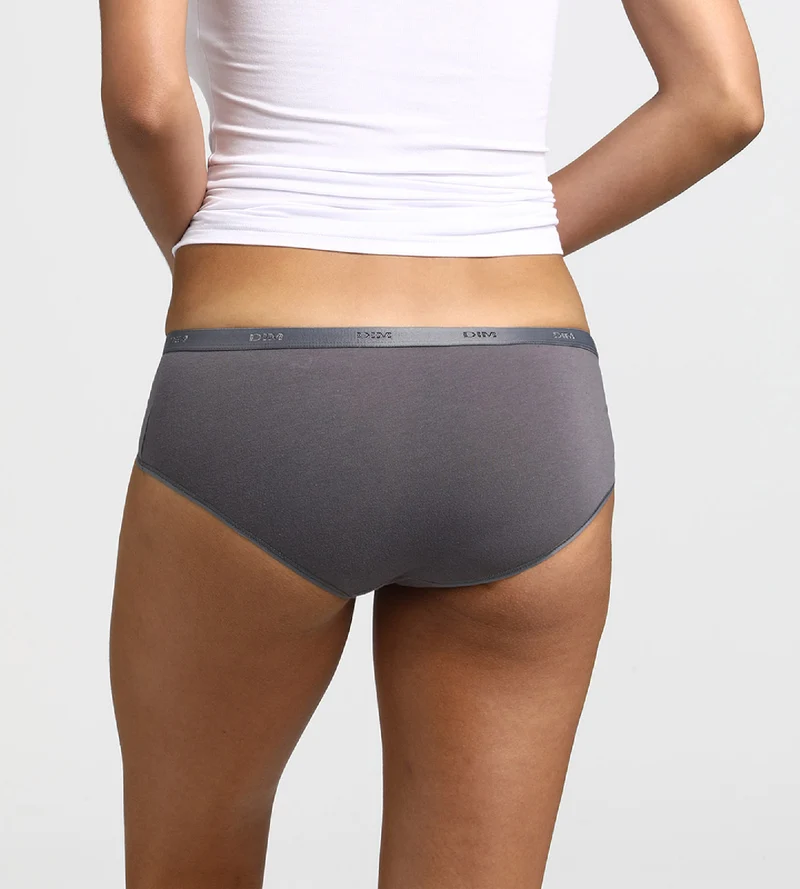 3er-Pack Hipster taupe/rosa/grau aus Stretch-Baumwolle – Pockets EcoDIM