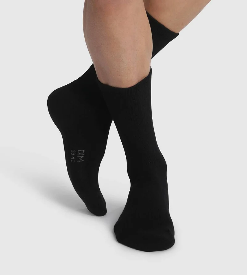 2er-Pack schwarze Herren-Outdoor-Socken