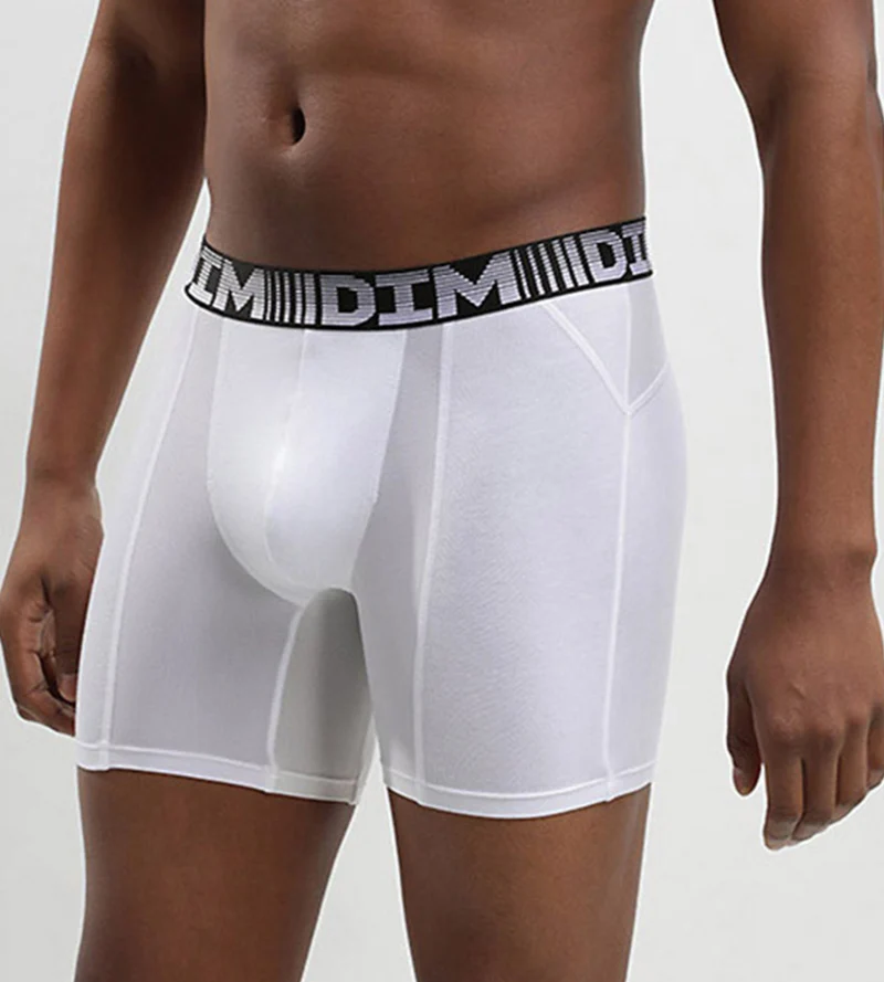 2er-Pack längere Anti-Transpirant-Boxershorts stahlblau/weiß - 3D Flex Air