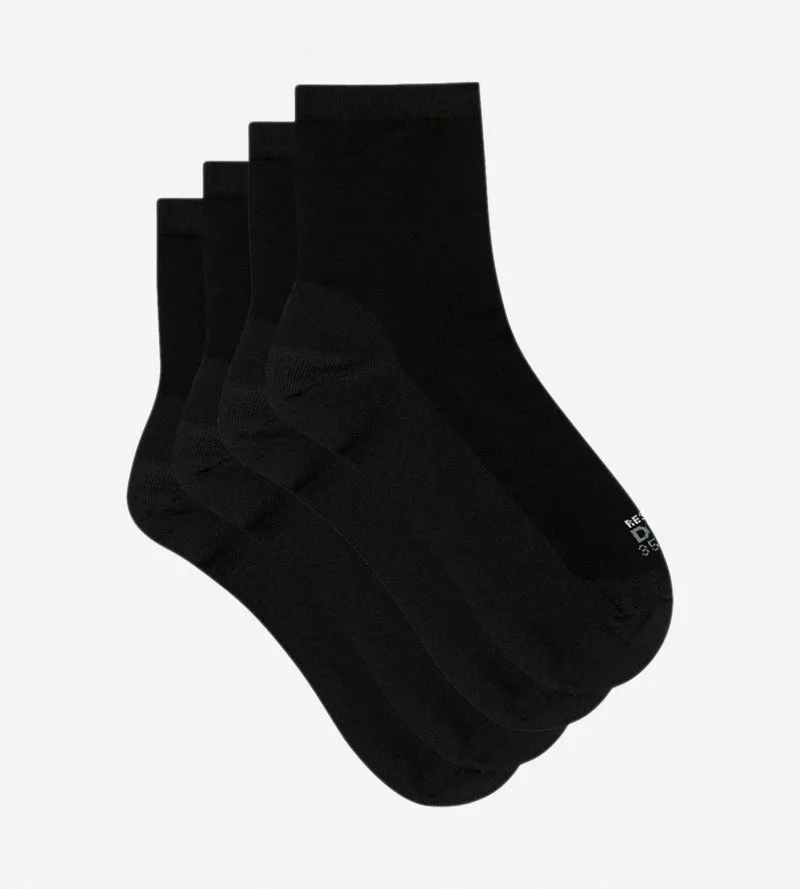 2er-Pack extra-haltbare Damensocken in Schwarz - Ultra Resist