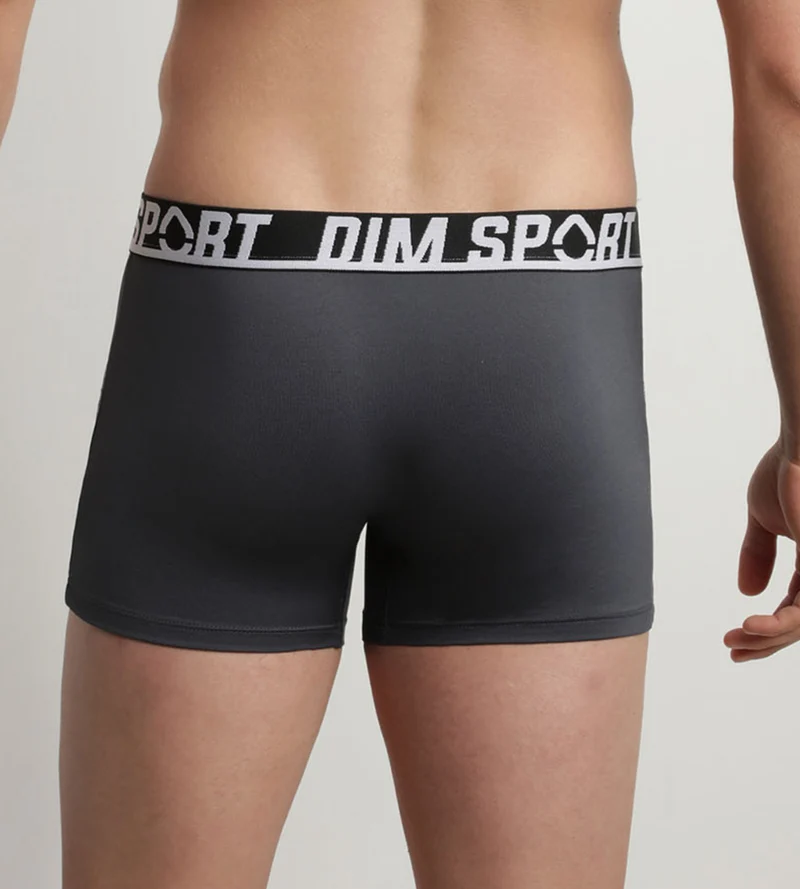 3er-Pack Boxershorts aus Mikrofaser grau/violett/schwarz - DIM Sport