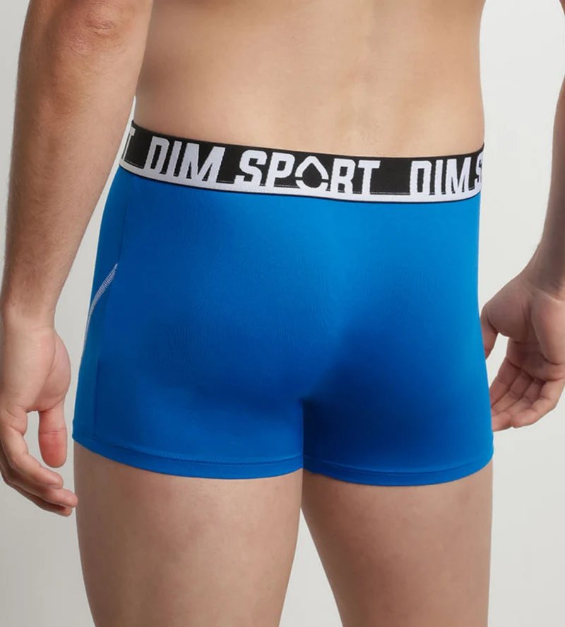 3er-Pack Boxershorts aus Mikrofaser schwarz/blau/cyanblau - DIM Sport