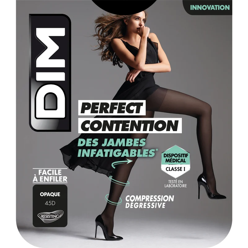 Blickdichte Strumpfhose 45D leicht stützend in Schwarz - Perfect Contention