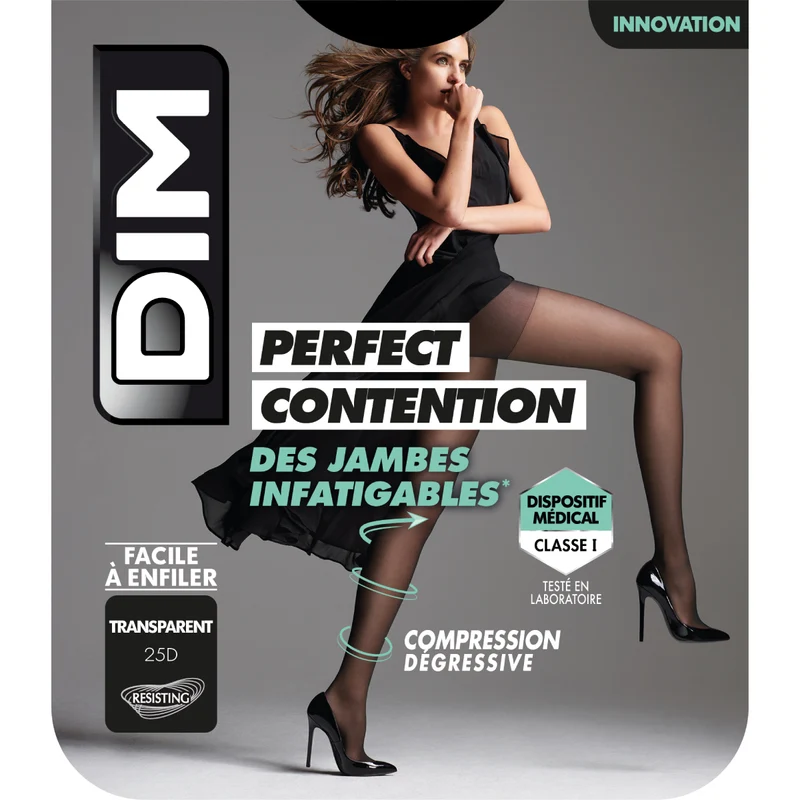 Transparente Strumpfhose 25D leicht stützend in Schwarz - Perfect Shape