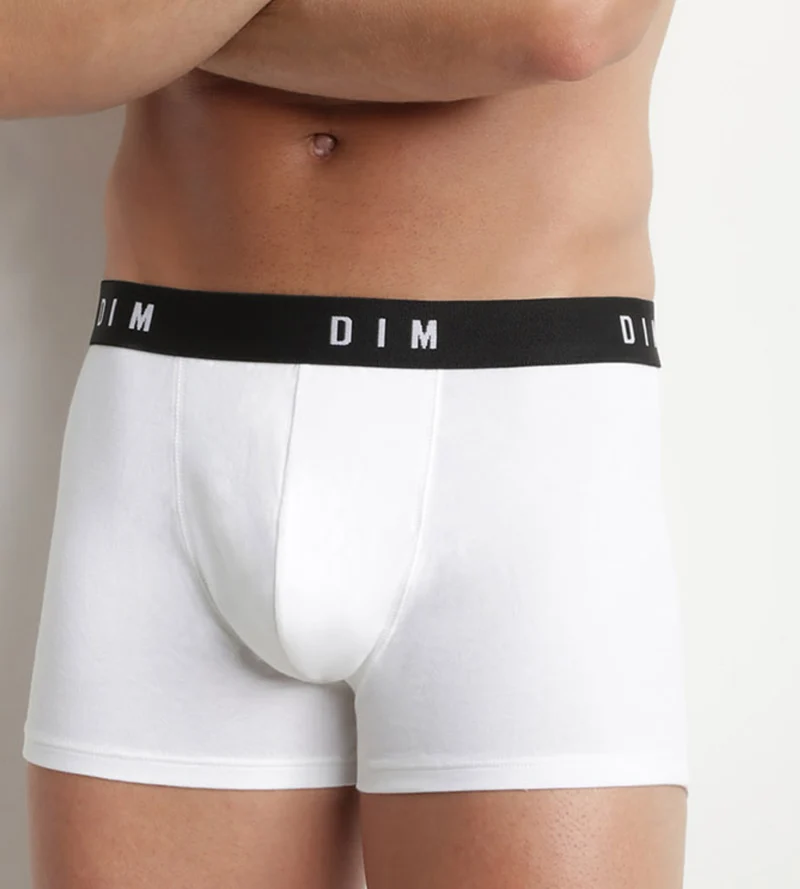 2er-Pack Boxershorts mit Retrobund schwarz/weiß - DIM Originals