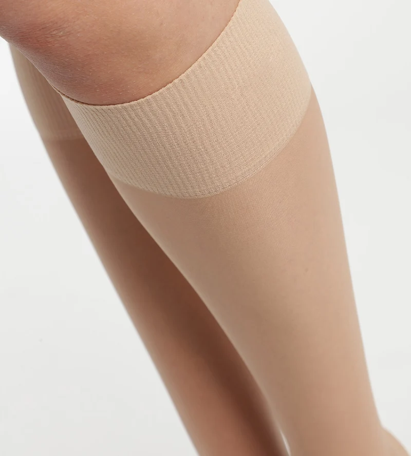 2er-Pack transparente Kniestrümpfe 20D mit Lycra® in Nude - Ultra Resist