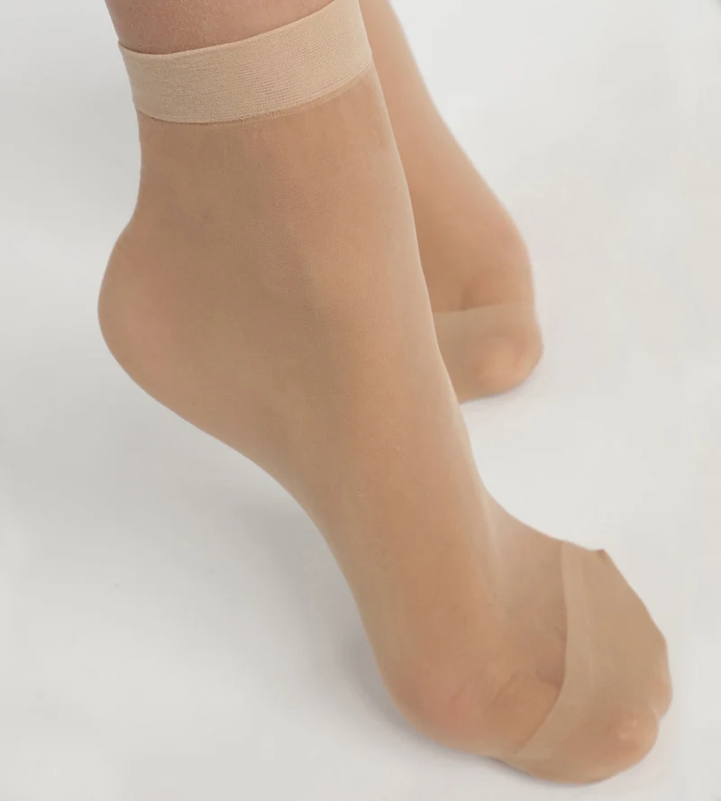 2er-Pack transparente Socken 20D mit Lycra® in Nude - Ultra Resist