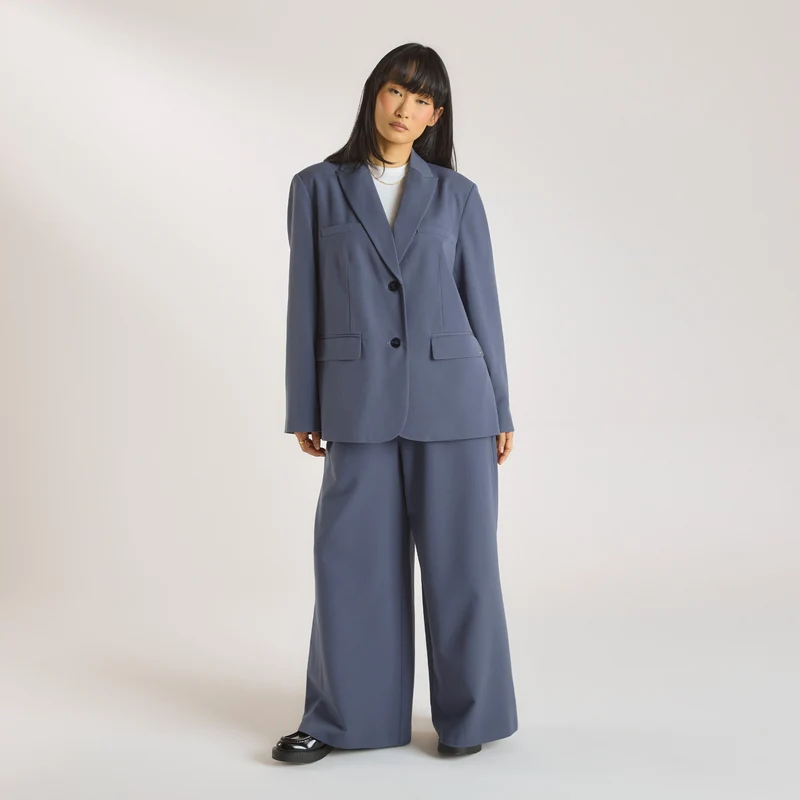 Übergroßer Blazer - Blau
