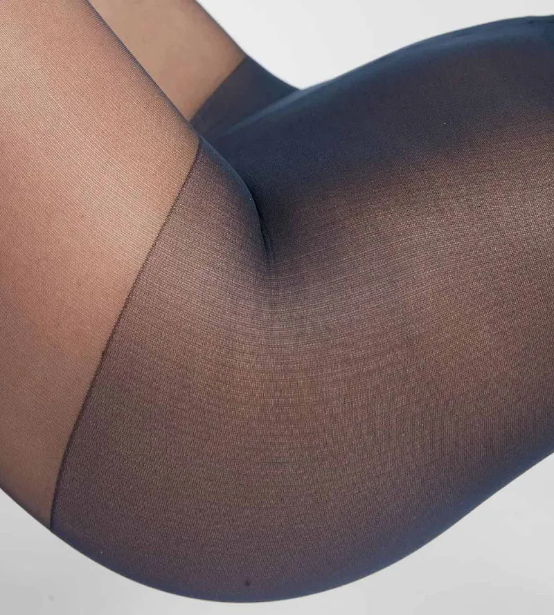 2er-Pack marineblaue transparente Strumpfhose 15D - Beauty Resist