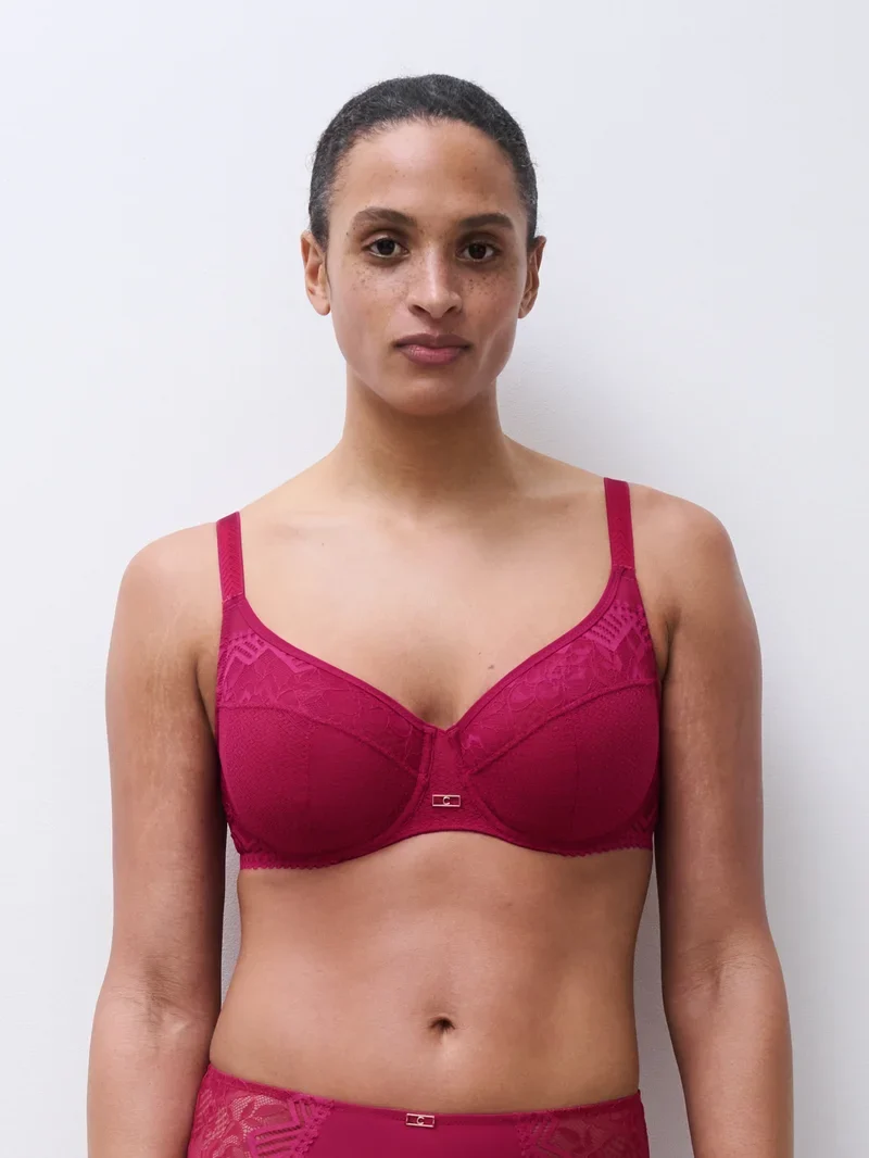Chantelle - Origins Sehr blickdichter Bügel-BH Wild Strawberry