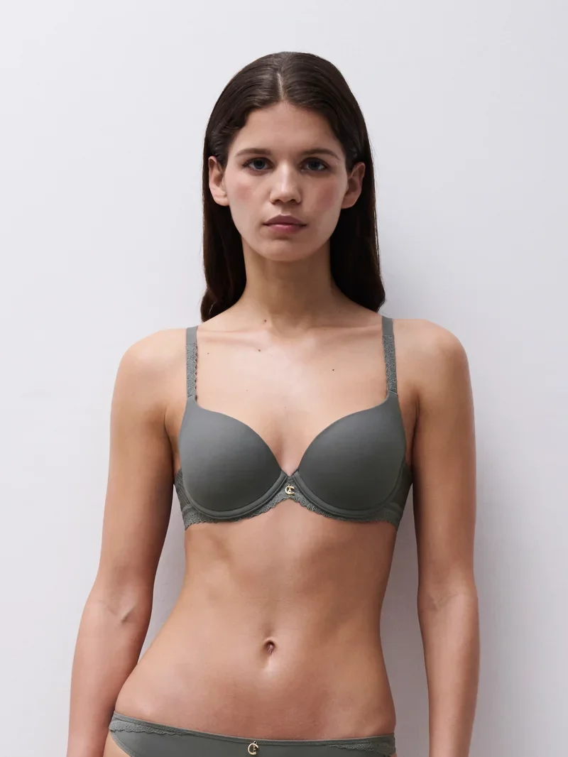 Chantelle - Romance Covering T-Shirt Bra Vert Argile