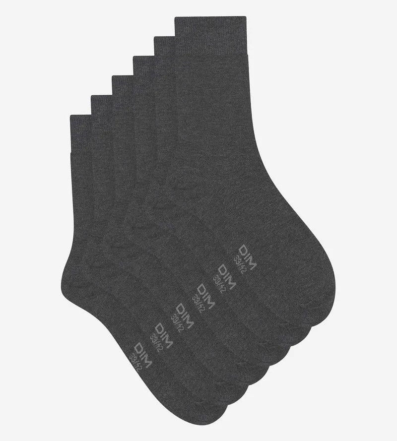 Packung mit 3 Paar Herrensocken Anthrazit Heather Dim Cotton