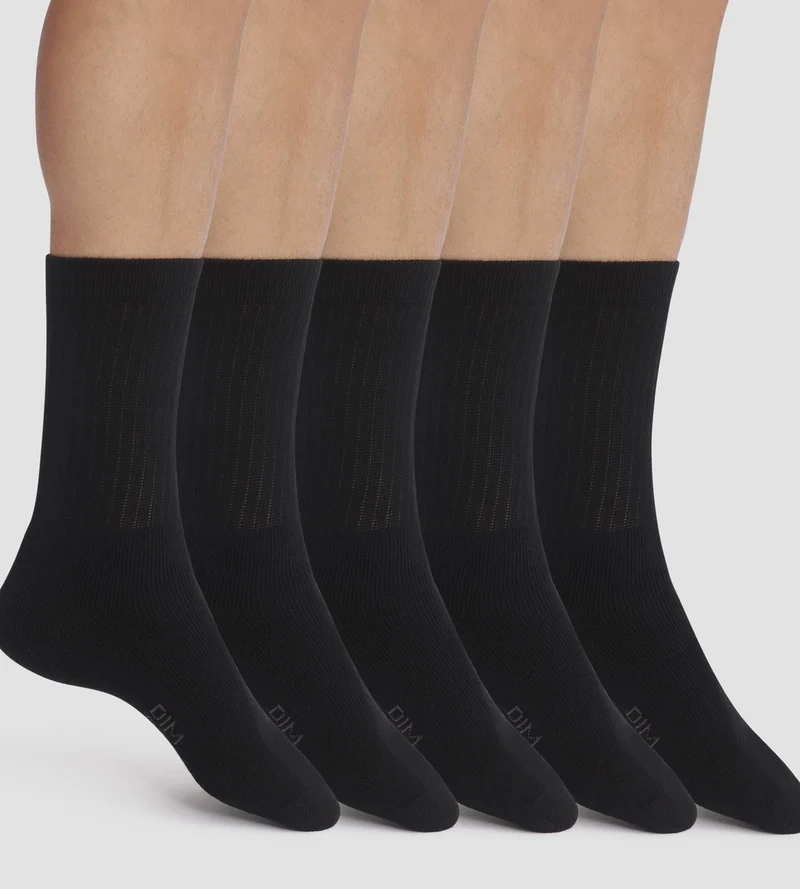 Packung mit 5 Paar Herrensocken Black EcoDim Sport