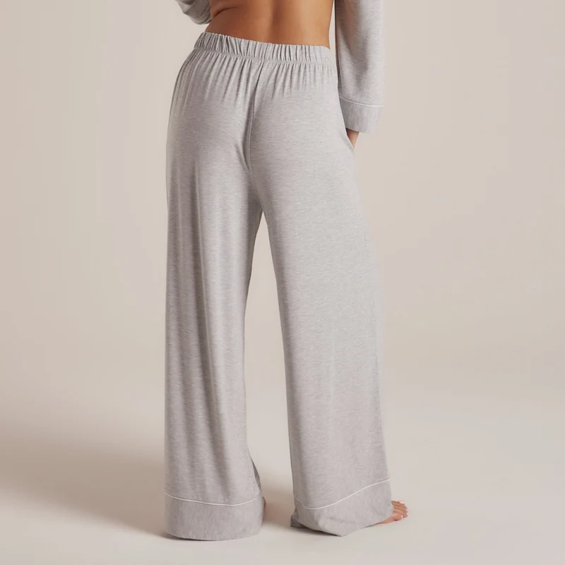 Modal Pyjamahose - Grauer Melange