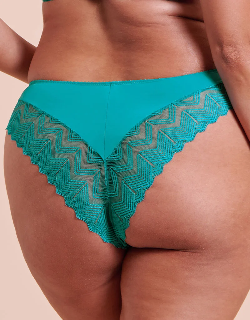 Curvy Kate Wild One Brazilian Brief Teal Blue