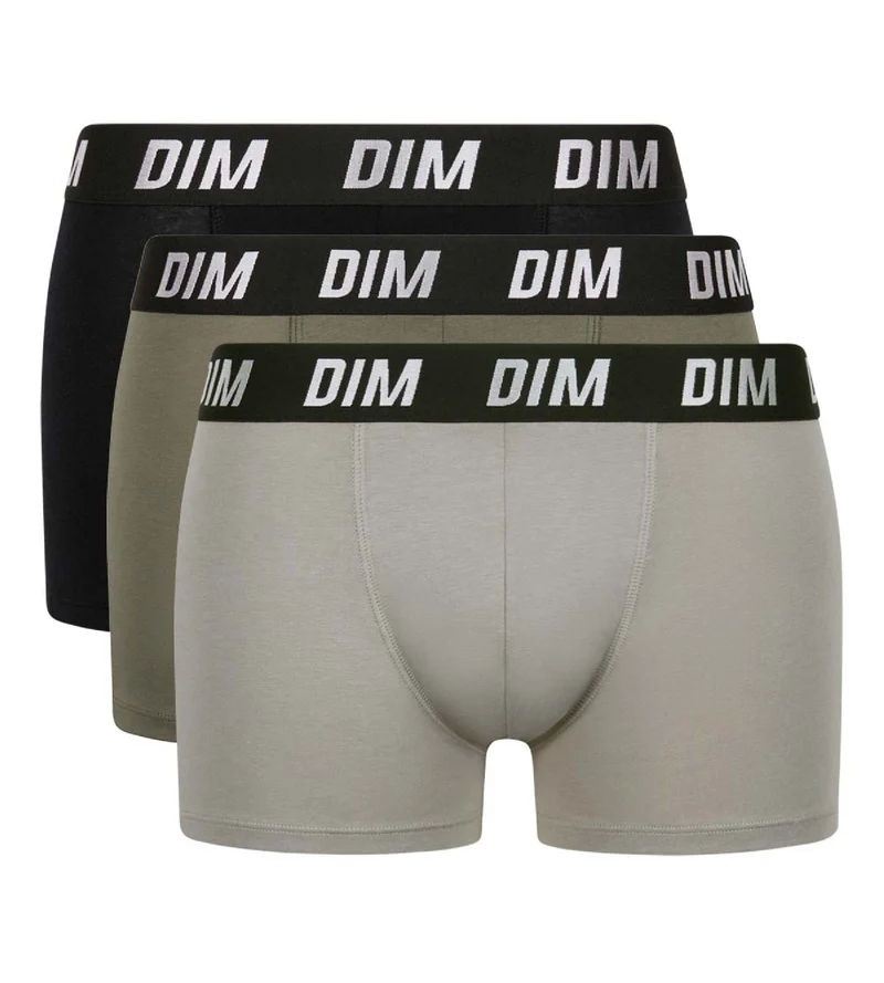 3er-Pack grün/schwarze Boxershorts mit Wärmeregulierung - Regul'Activ
