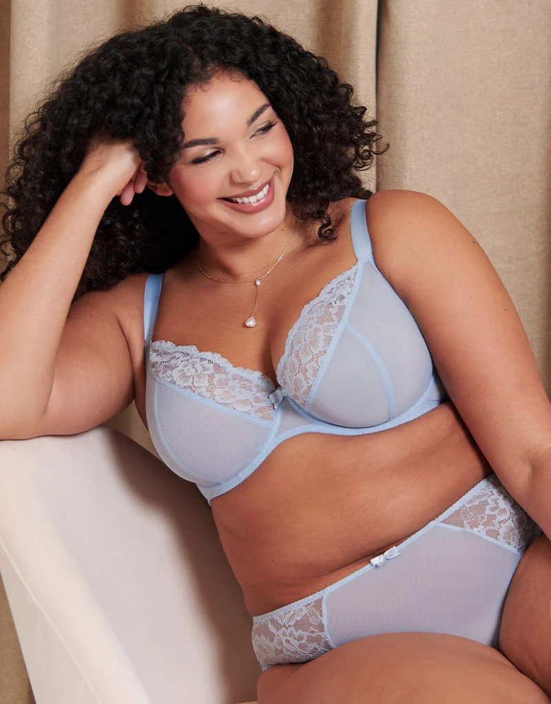 Flirtelle Chloe Plunge Bra Powder Blue