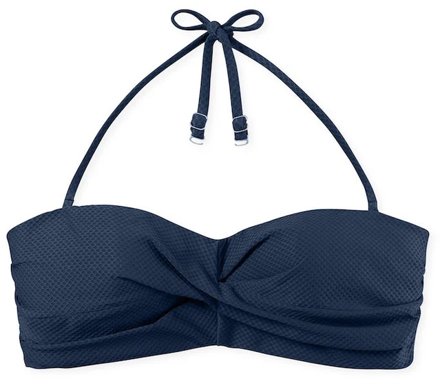Schiesser Damen Bandeau Bikini blau 181292-800