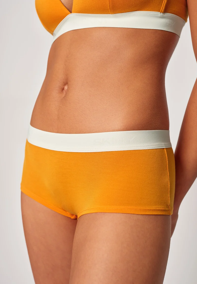 Modal Retro Boyleg shorts | butterscotch 083321-08S774