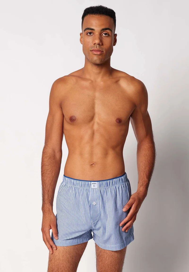 Boxersensation Unisex boxer shorts | blue microstripes 083043-08S732