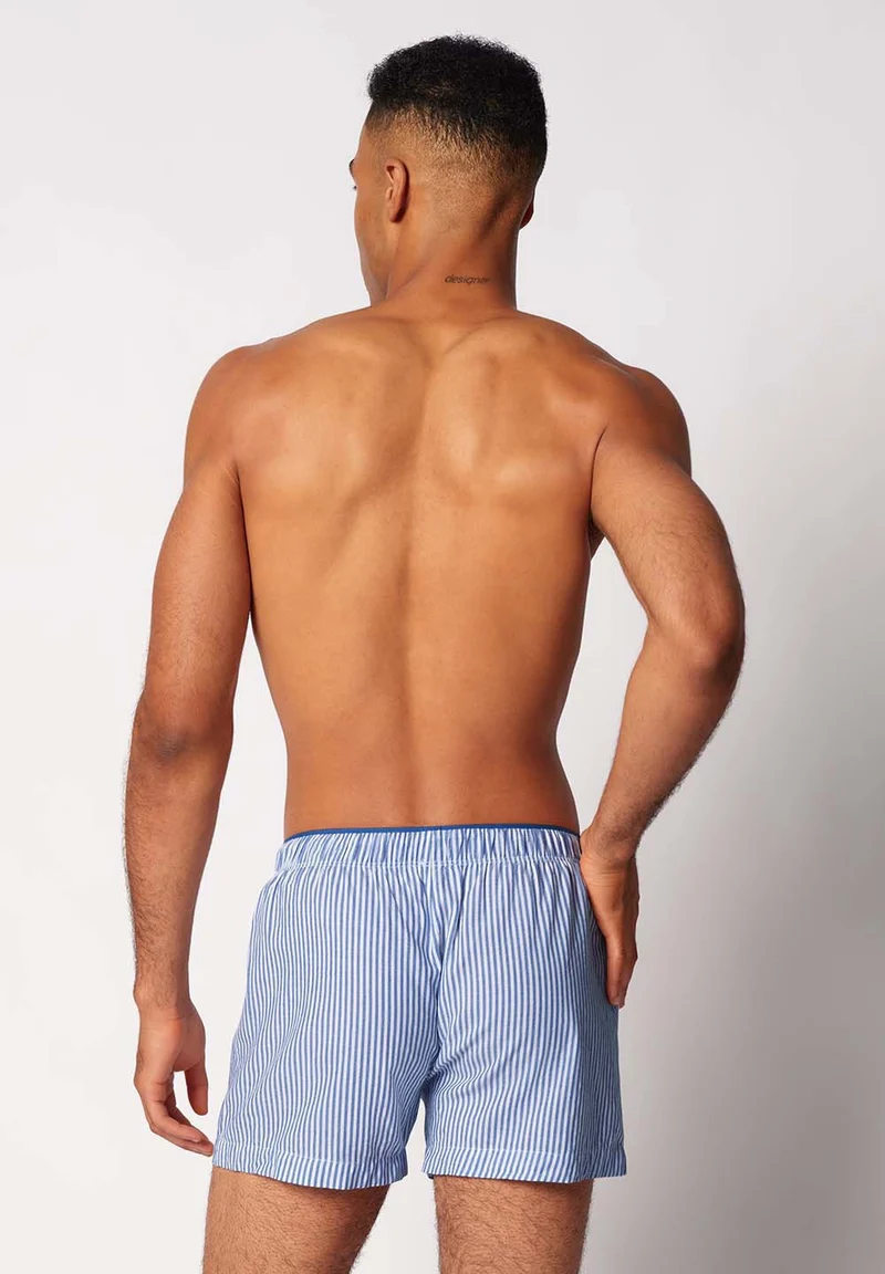 Boxersensation Unisex boxer shorts | blue microstripes 083043-08S732