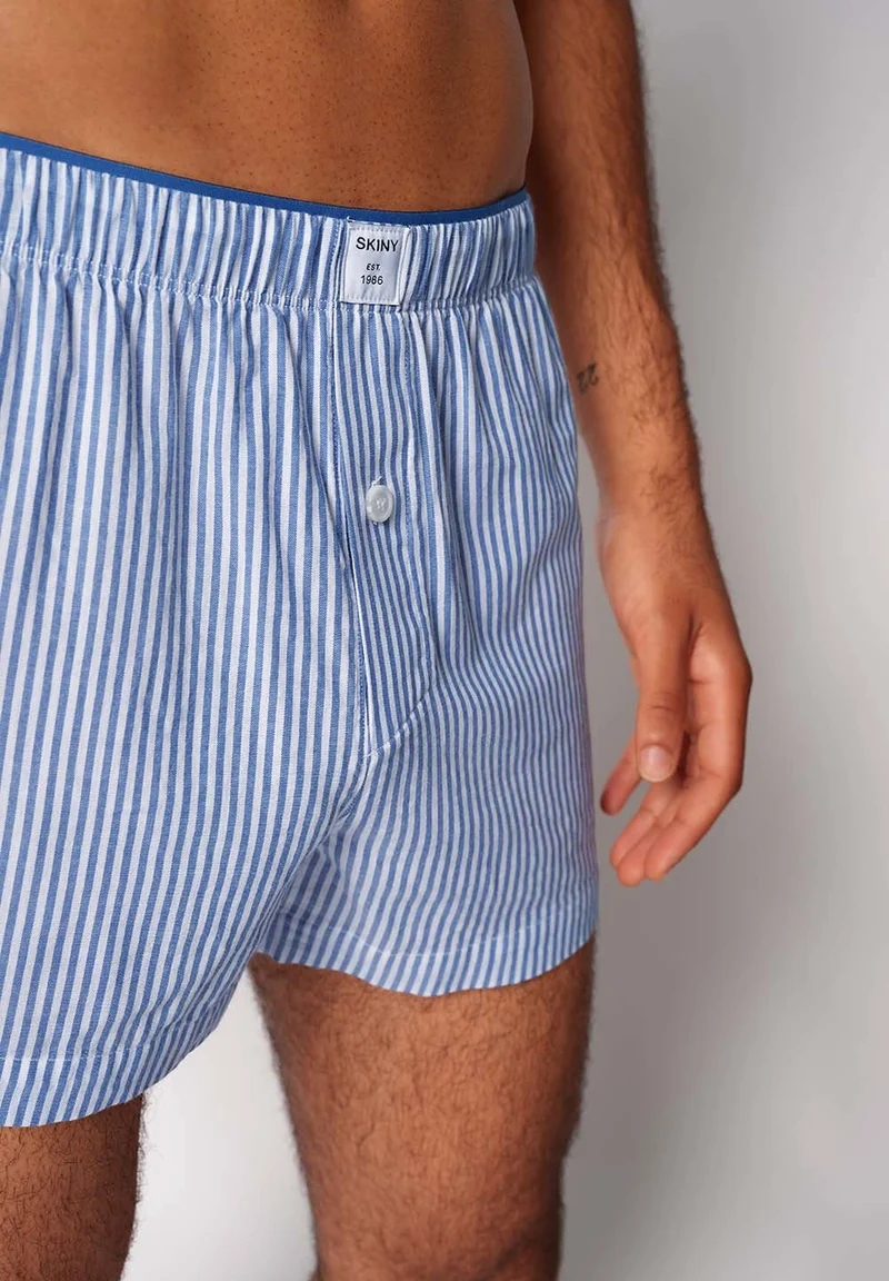 Boxersensation Unisex boxer shorts | blue microstripes 083043-08S732