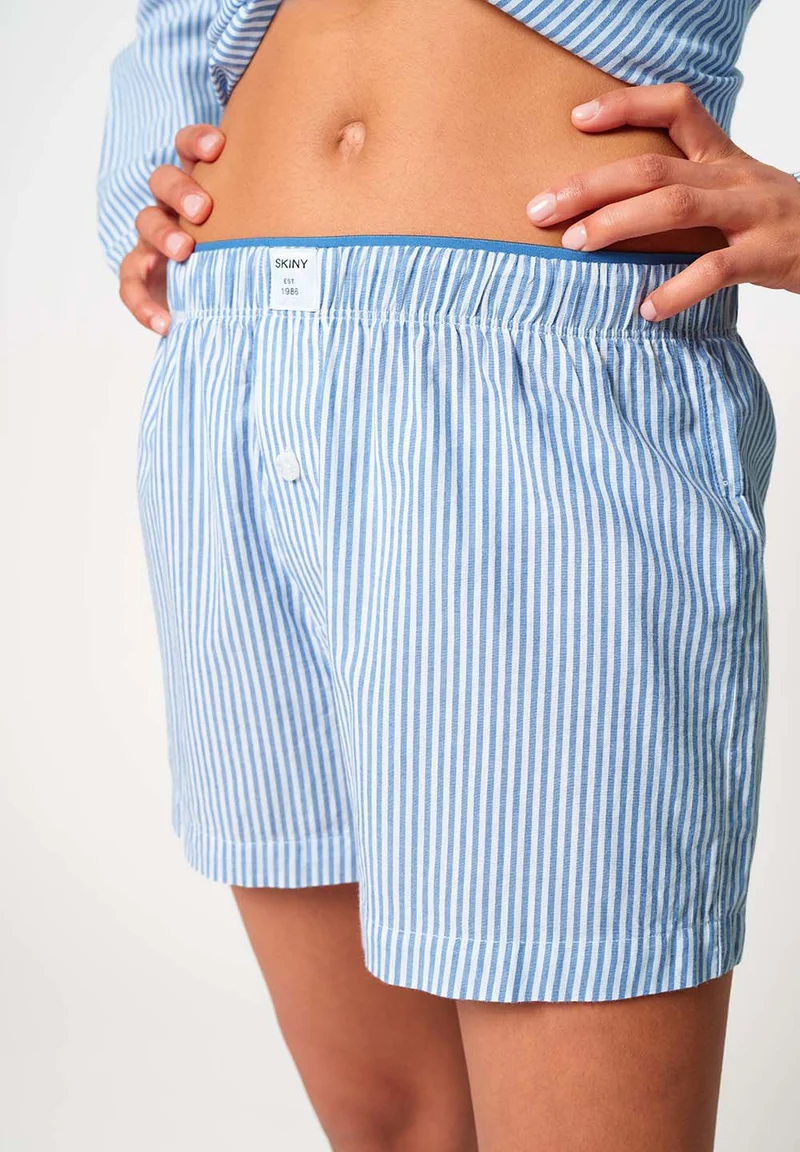 Boxersensation Unisex boxer shorts | blue microstripes 083043-08S732