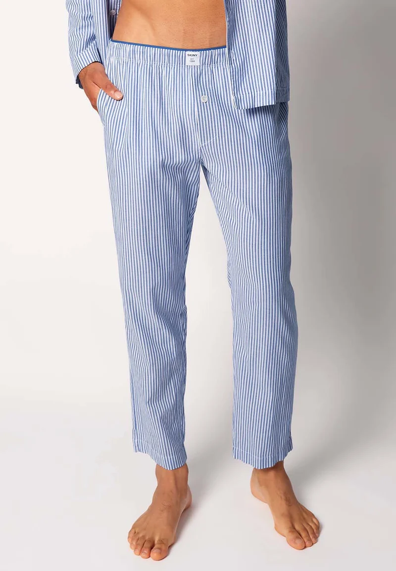 Unight Unisex pants long | blue microstripes 083031-08S732