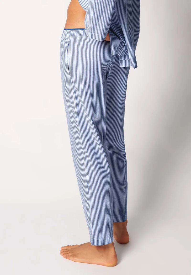 Unight Unisex pants long | blue microstripes 083031-08S732
