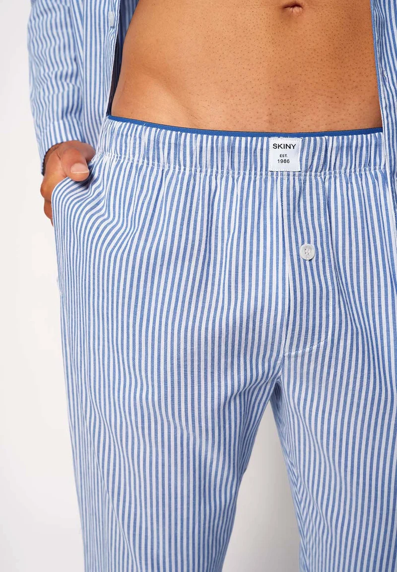 Unight Unisex pants long | blue microstripes 083031-08S732