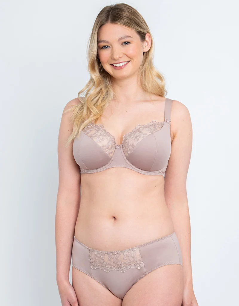 Flirtelle Swirl Balcony Bra Soft Taupe