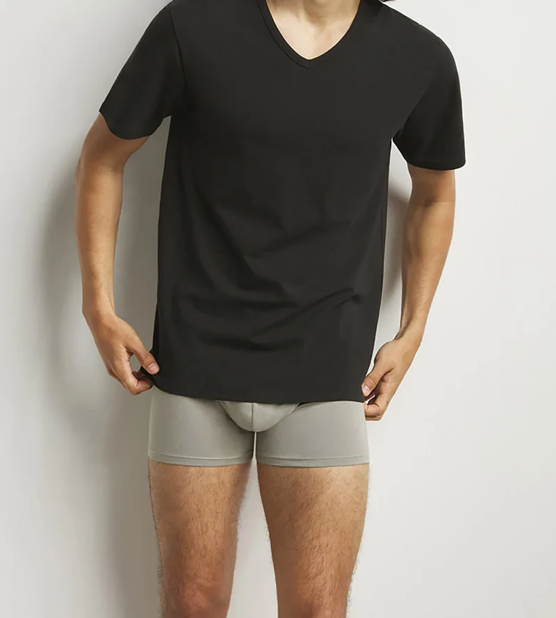 2er-Pack schwarze T-Shirts mit V-Ausschnitt und Wärmeregulierung - Regul'Activ