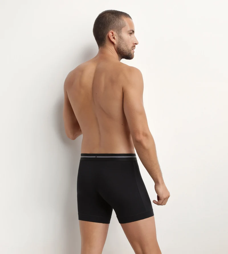 Schwarze Boxershorts aus Mikrofaser - Icons Essentiel