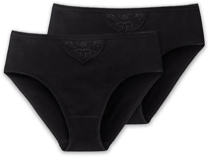 Schiesser Damen 2er Pack Tai schwarz 145240-000