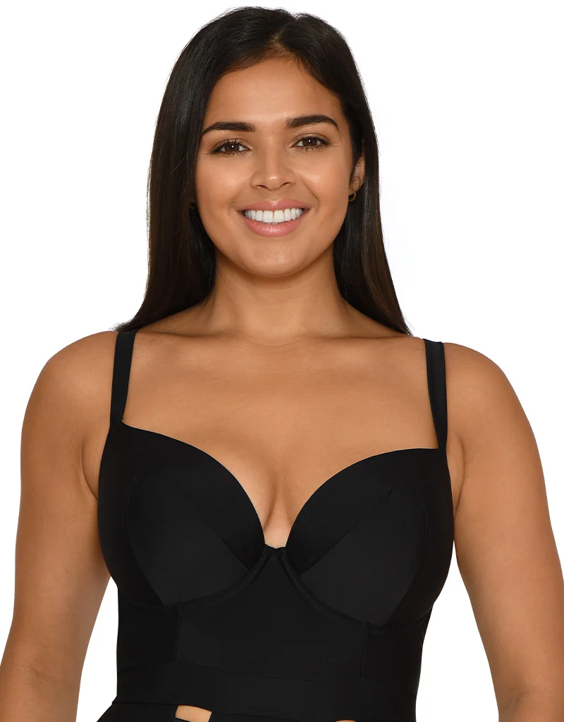 Curvy Kate Maya Padded Plunge Swimsuit Black