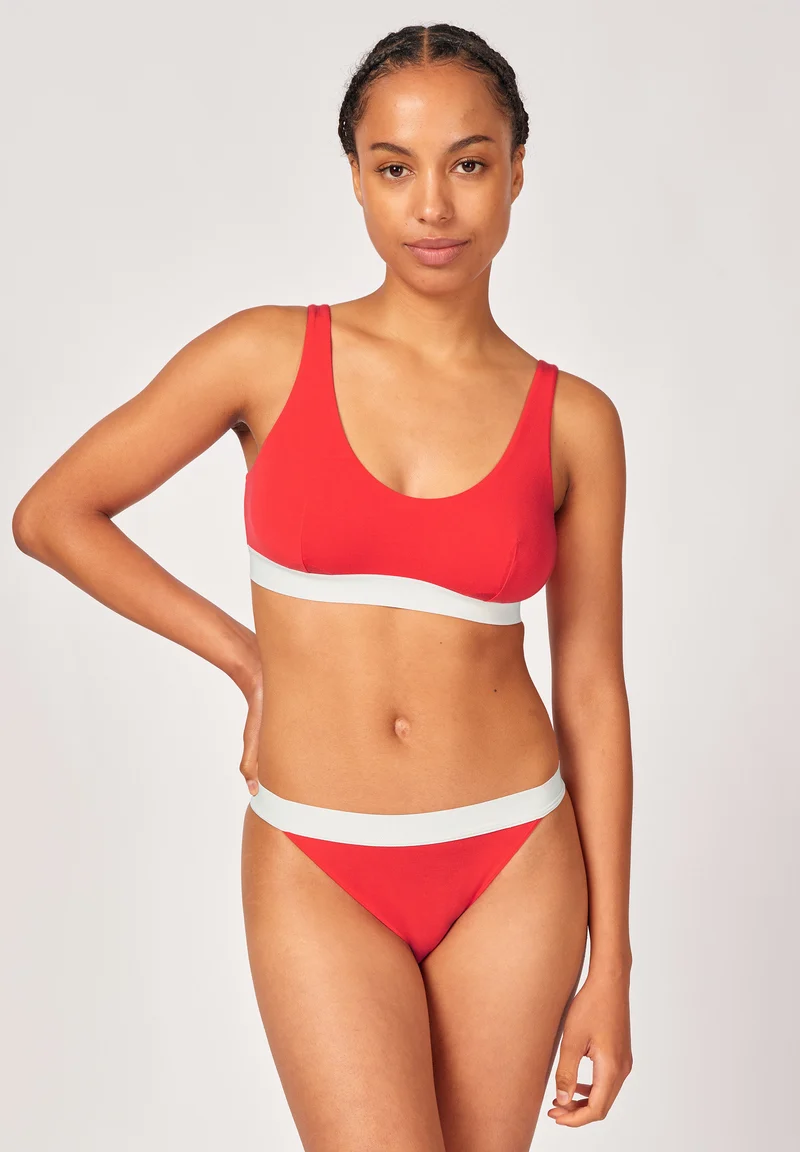 Modal Retro Crop top remov. pads | hibiscus 083320-08S753