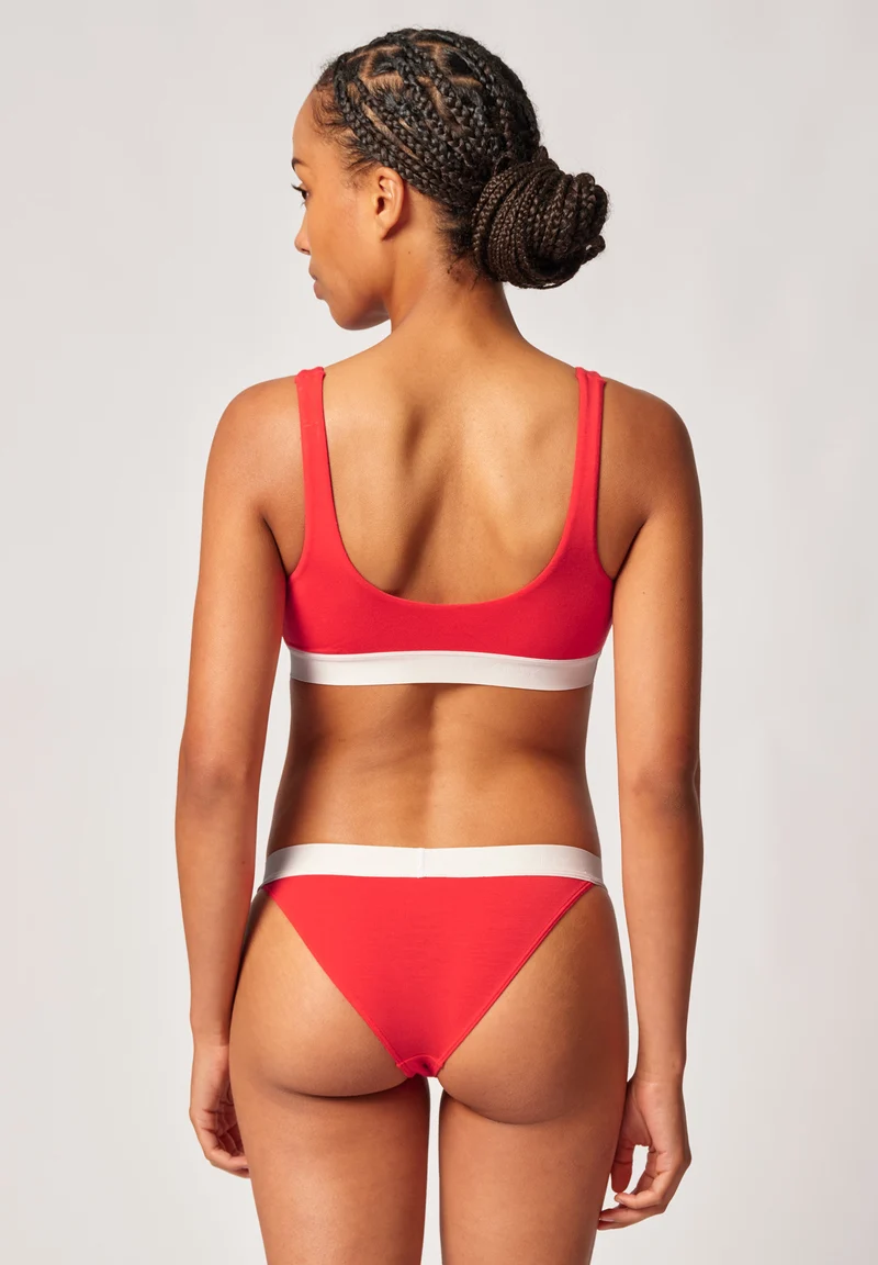 Modal Retro Crop top remov. pads | hibiscus 083320-08S753