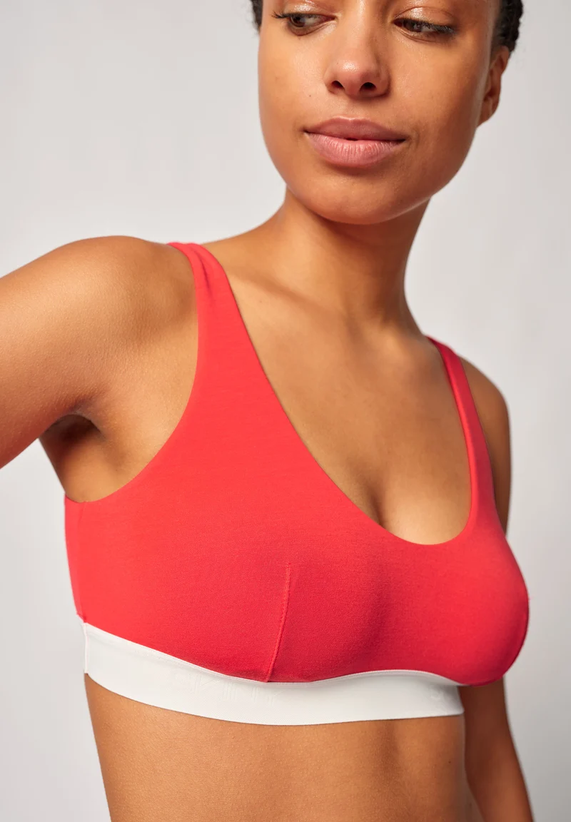 Modal Retro Crop top remov. pads | hibiscus 083320-08S753