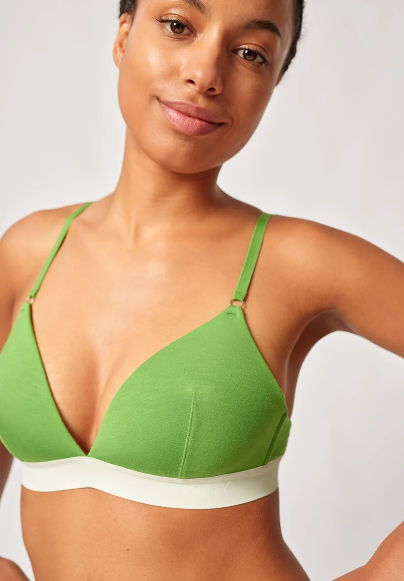 Modal Retro Padded triangle bra | meadow green 083286-08S860