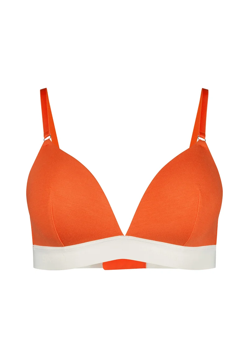 Modal Retro Padded triangle bra | red orange 083286-08S796