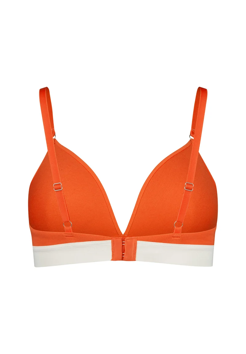 Modal Retro Padded triangle bra | red orange 083286-08S796