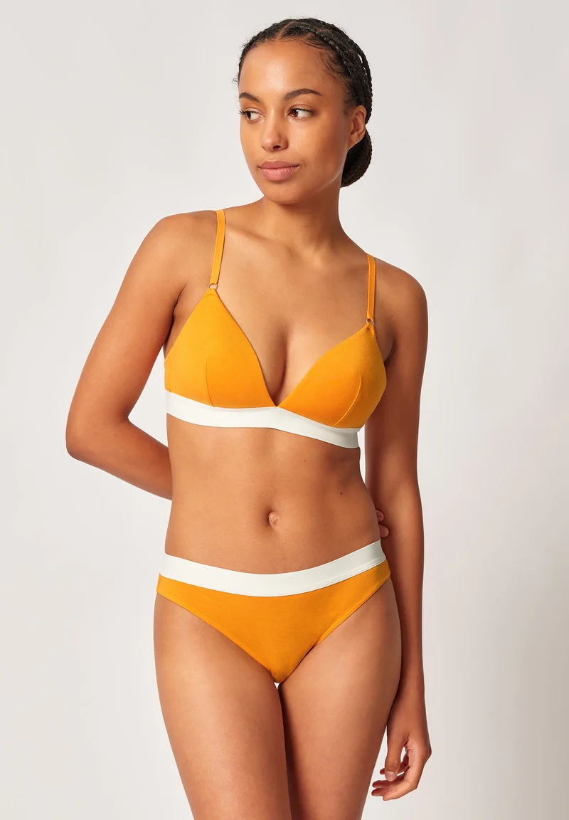 Modal Retro Padded triangle bra | butterscotch 083286-08S774