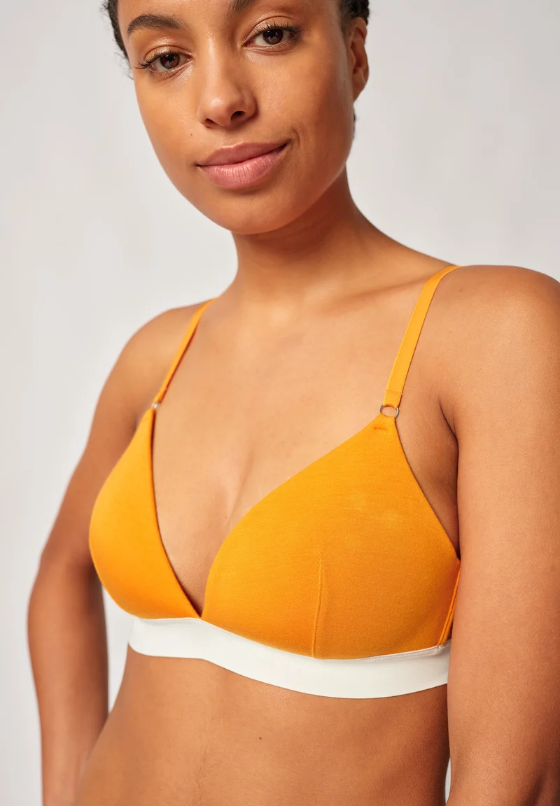 Modal Retro Padded triangle bra | butterscotch 083286-08S774