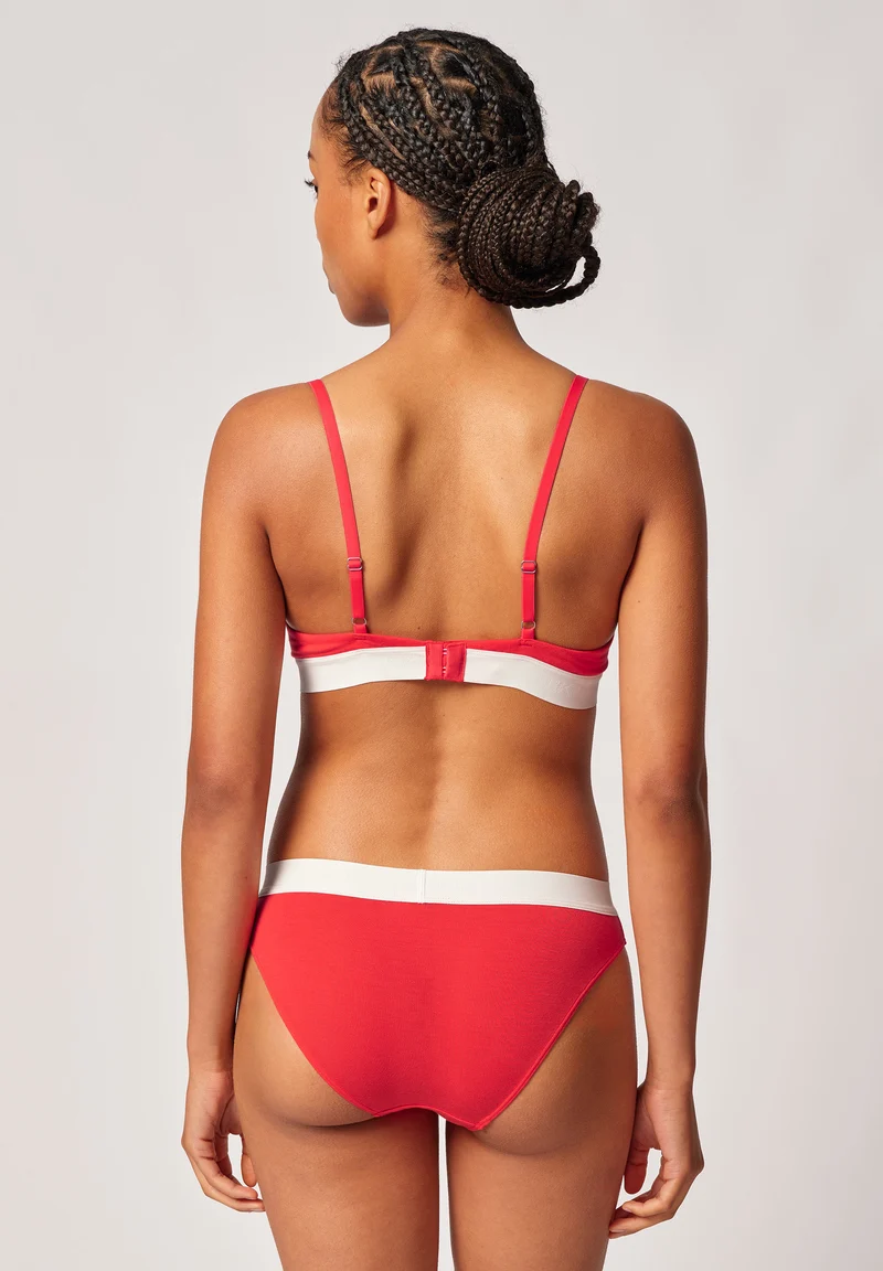 Modal Retro Padded triangle bra | hibiscus 083286-08S753